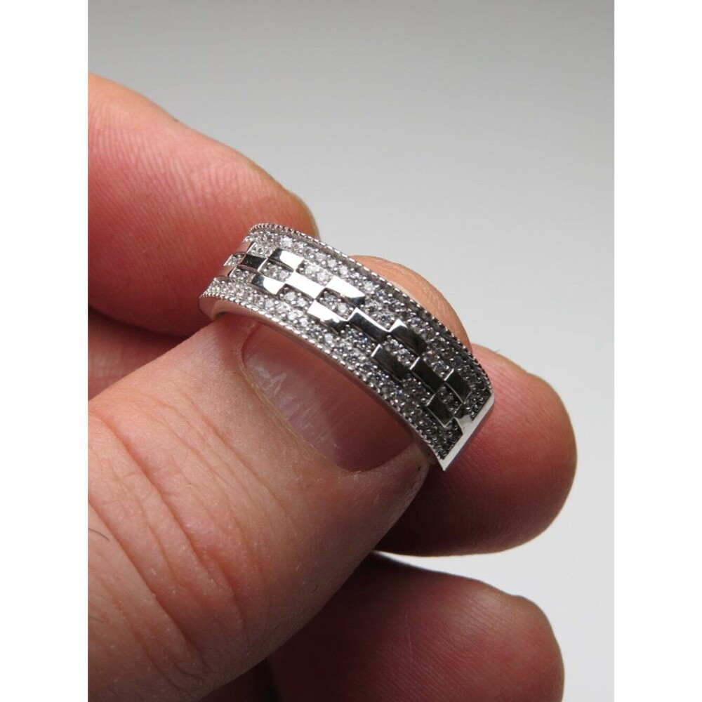 *925 Sterling Silver Diamond Band